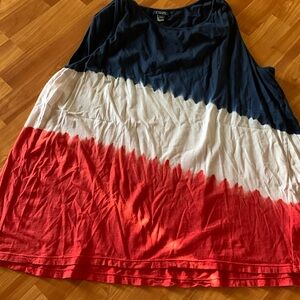 Chaps size 3x red white blue tank top